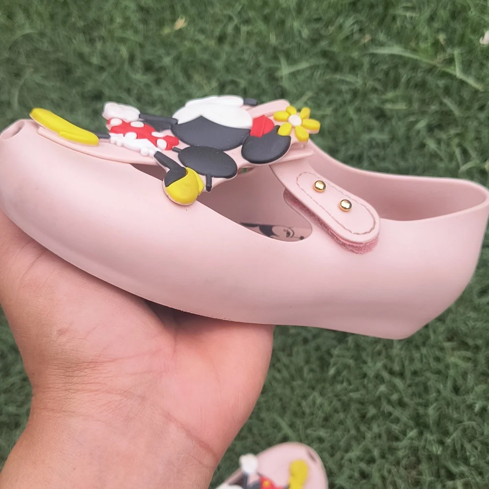 Mini Melissa Mickey And Minnie Kissing Shoe Sz 7-8 Kids